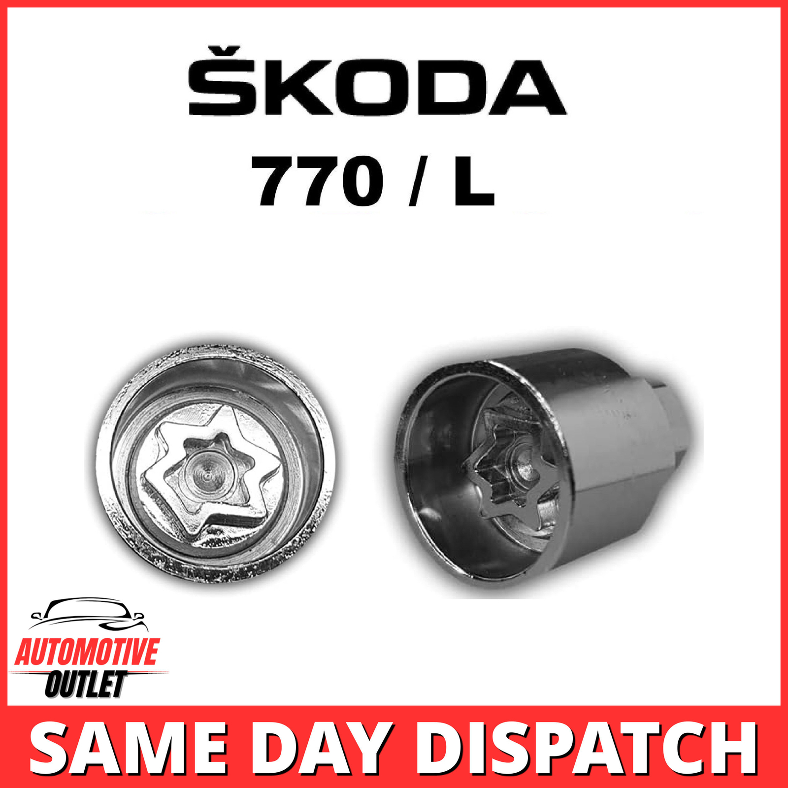 770 / L MASTER LOCKING 17mm WHEEL SECURITY NUT KEY BOLT SOCKET REMOVER FOR SKODA
