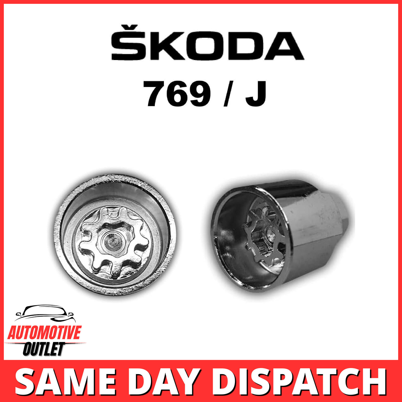 769 / J MASTER LOCKING 17mm WHEEL SECURITY NUT KEY BOLT SOCKET REMOVER FOR SKODA