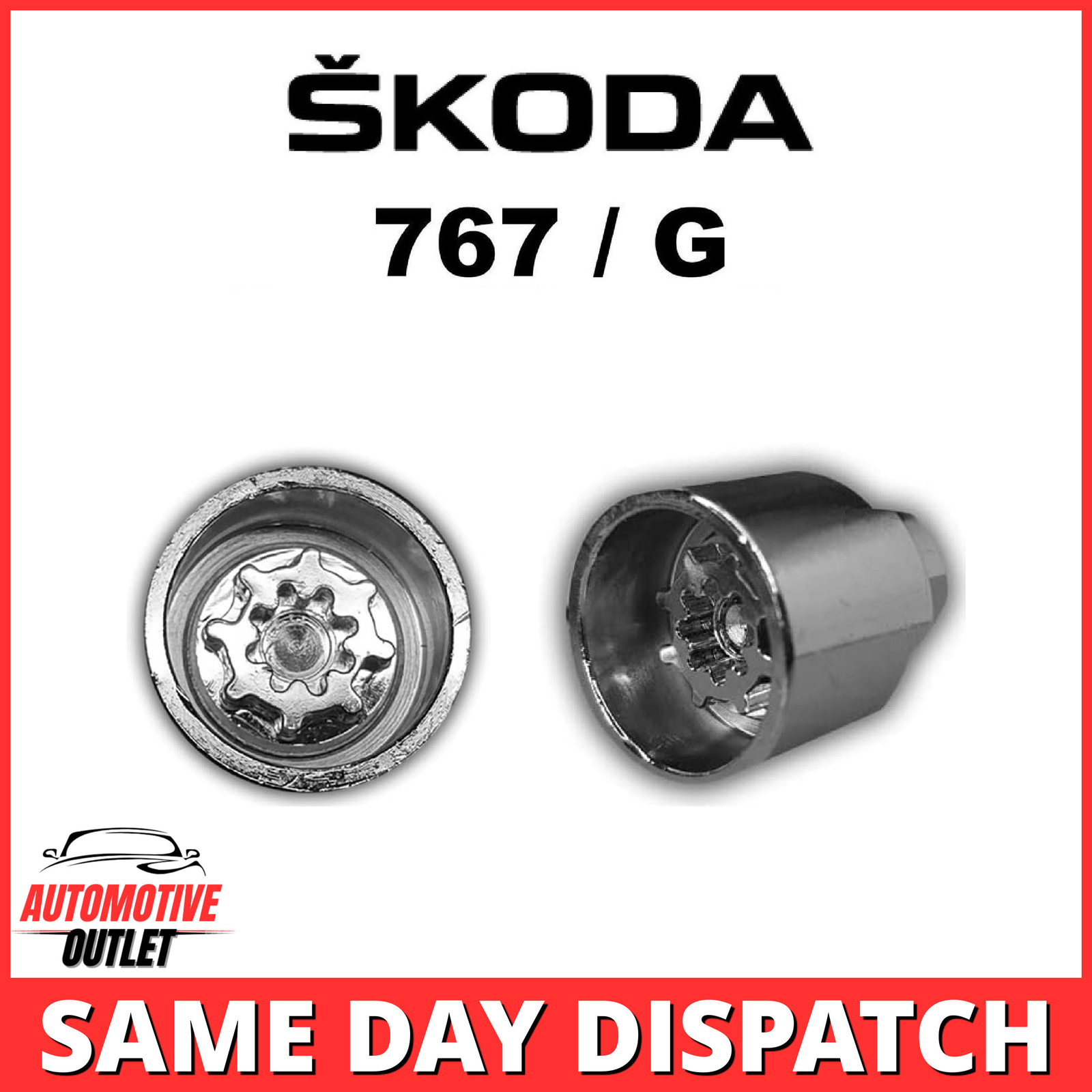 767 / G MASTER LOCKING 17mm WHEEL SECURITY NUT KEY BOLT SOCKET REMOVER FOR SKODA