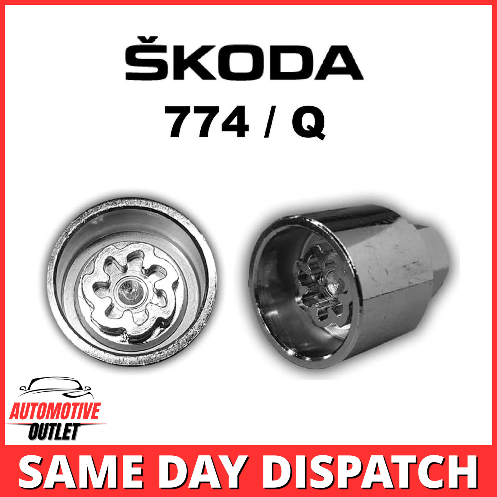 774 / Q MASTER LOCKING 17mm WHEEL SECURITY NUT KEY BOLT SOCKET REMOVER FOR SKODA