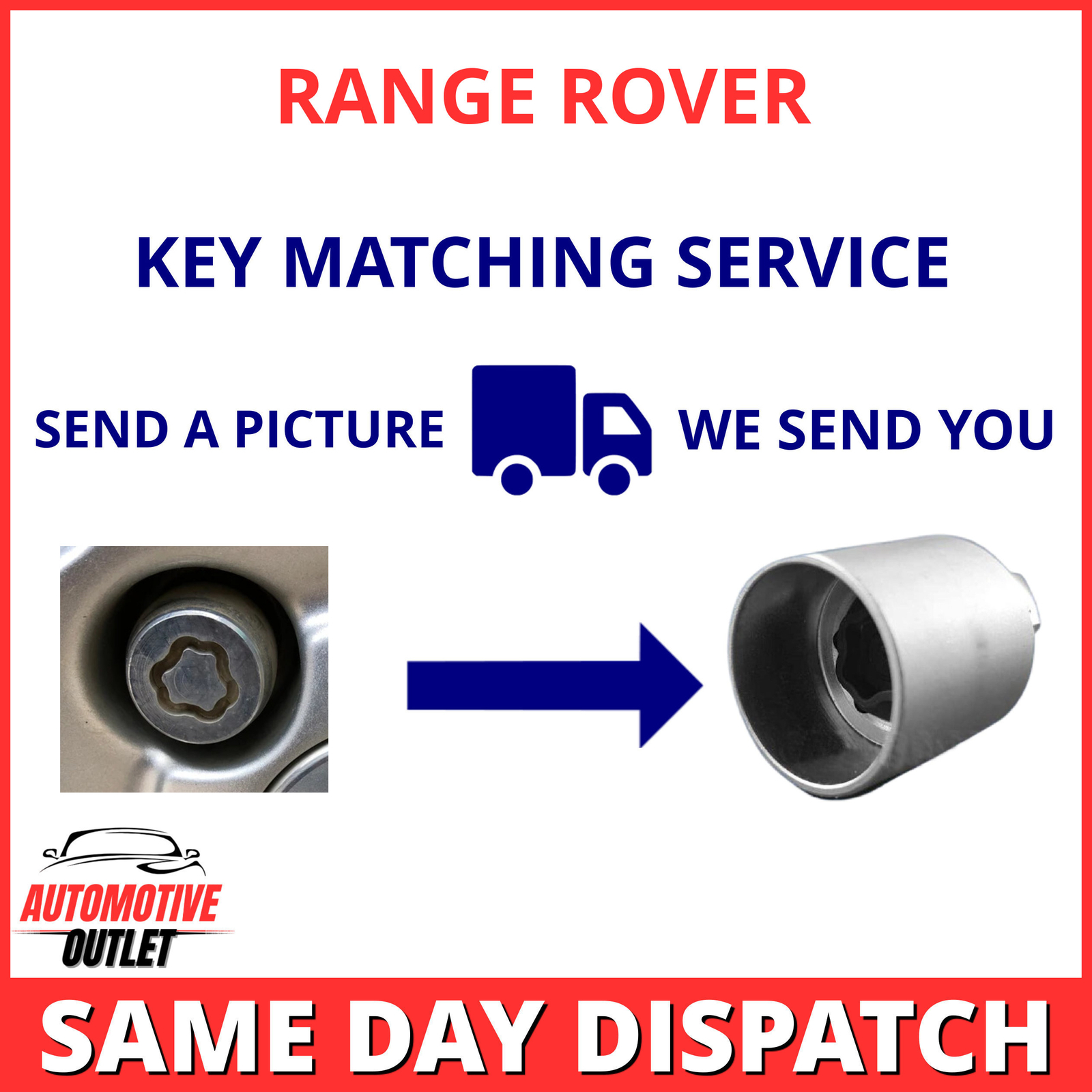 SECURITY MASTER LOCKING LOCK WHEEL NUT KEY BOLT MATCHING SERVICE FOR RANGE ROVER