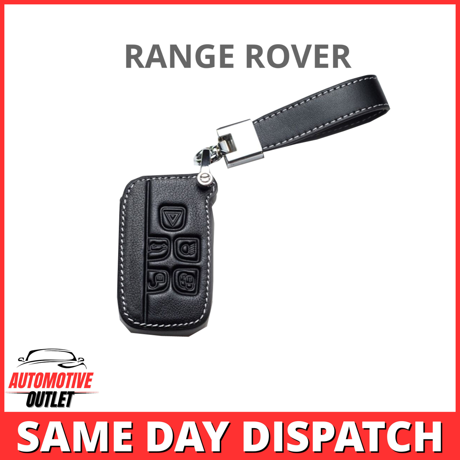 CAR LEATHER REMOTE KEY FOB COVER CASE FOR RANGE ROVER EVOQUE JAGUAR XF XJ XE XJL