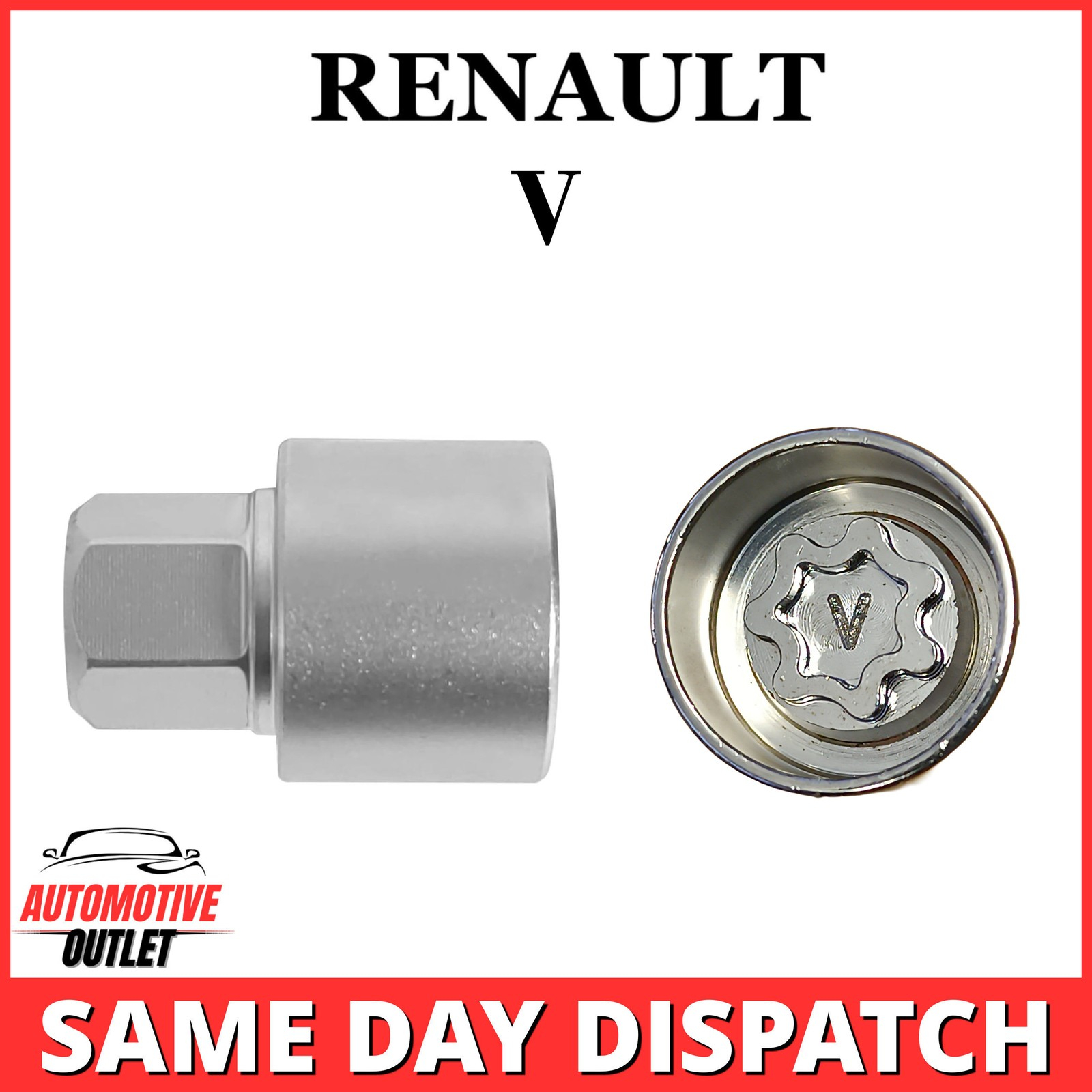 LOCKING WHEEL MASTER SECURITY NUT BOLT REMOVER KEY SOCKET V FOR RENAULT