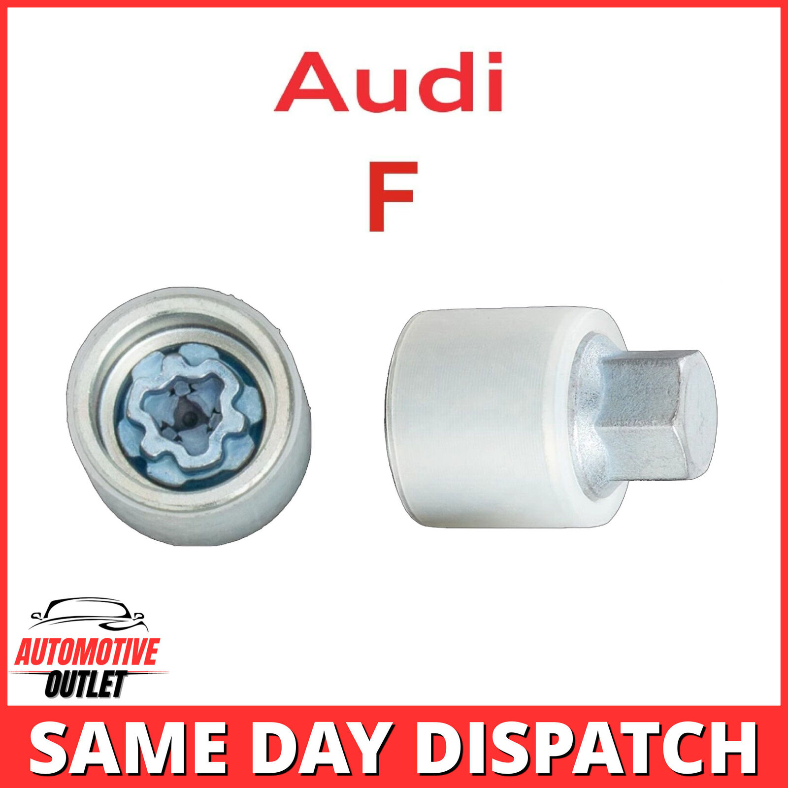 806 LETTER F MASTER LOCKING WHEEL SECURITY BOLT SOCKET ANTI THEFT KEY FOR AUDI