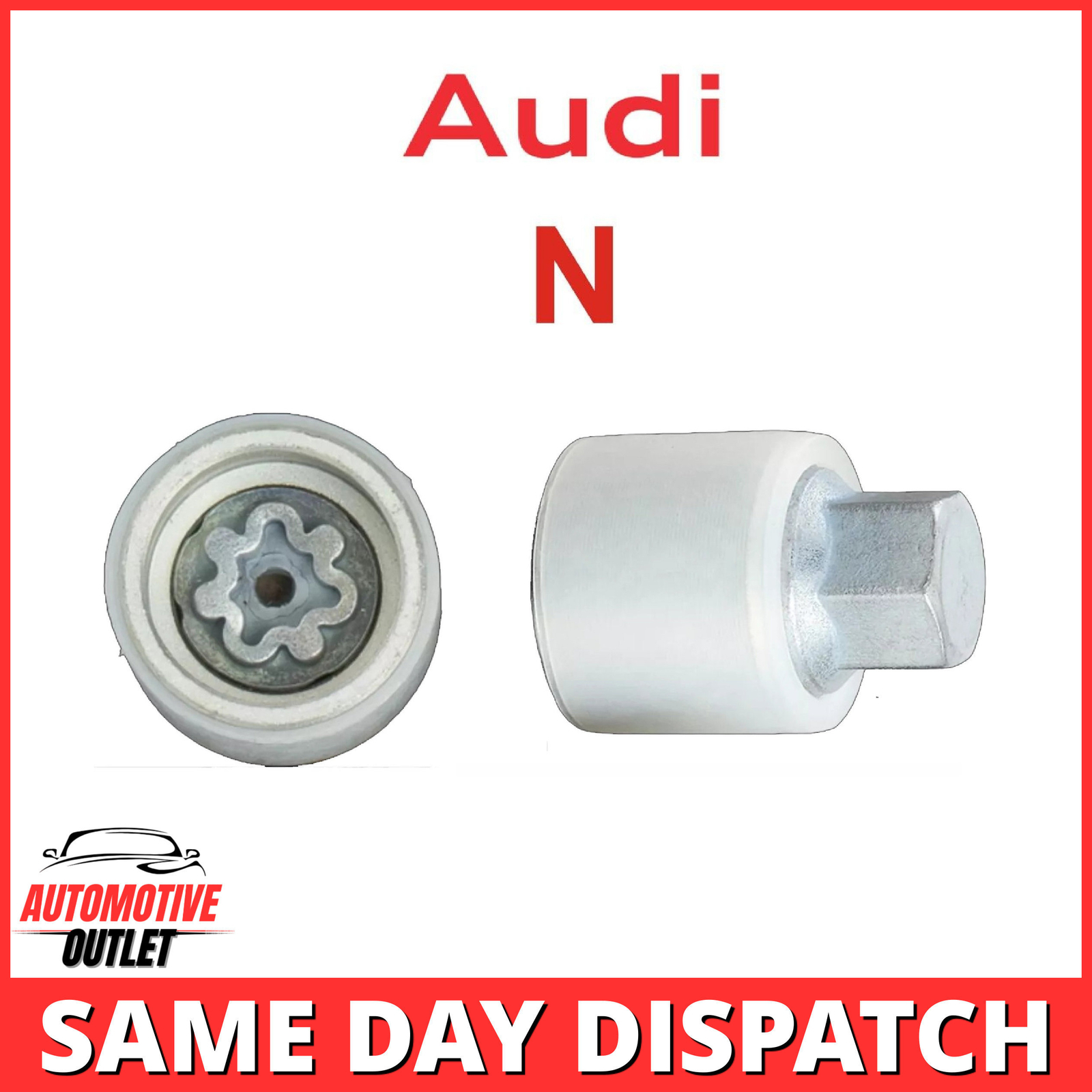 812 LETTER N MASTER LOCKING WHEEL SECURITY BOLT SOCKET ANTI THEFT KEY FOR AUDI
