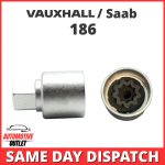 MASTER LOCKING WHEEL SECURITY NUT BOLT REMOVER KEY SOCKET 186 / F VAUXHALL SAAB