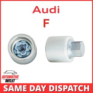 806 LETTER F MASTER LOCKING WHEEL SECURITY BOLT SOCKET ANTI THEFT KEY FOR AUDI
