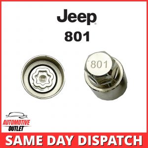 MASTER LOCKING WHEEL SECURITY NUT KEY BOLT SOCKET REMOVER NUMBER 801 FOR JEEP