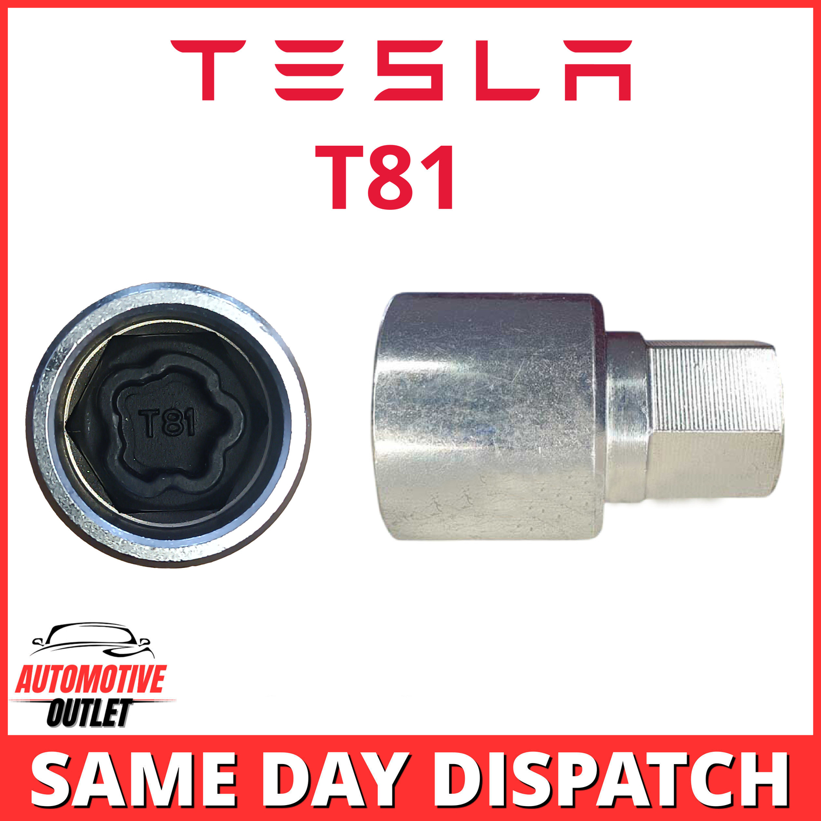 T81 CAR MASTER WHEEL LOCK NUT KEY SECURITY BOLT SOCKET SCREW TOOL FOR TESLA