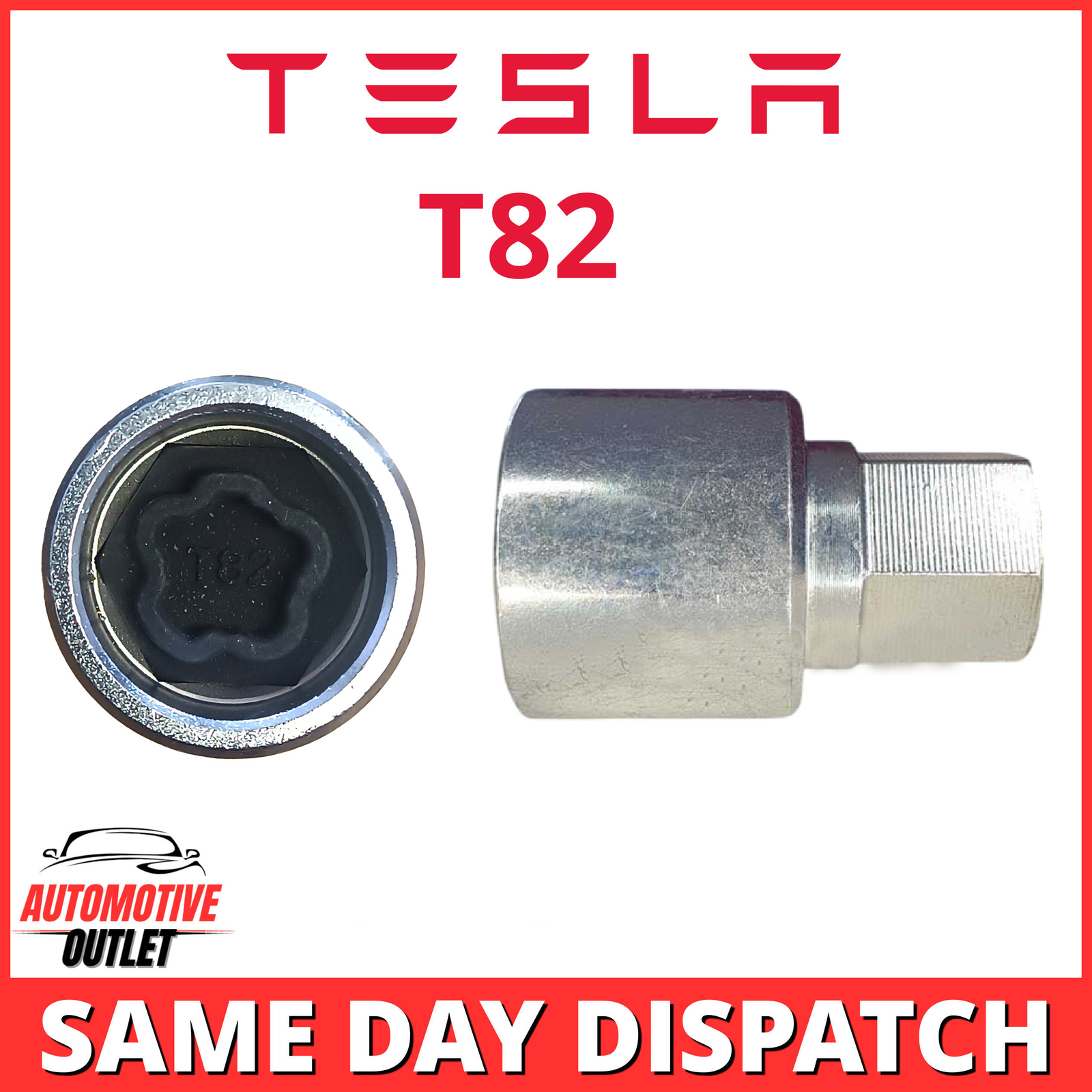 T82 CAR MASTER WHEEL LOCK NUT KEY SECURITY BOLT SOCKET SCREW TOOL FOR TESLA
