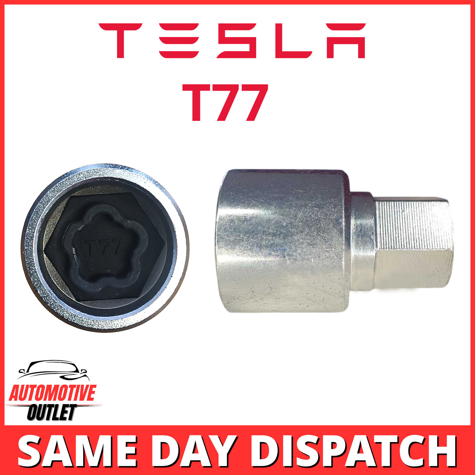 T77 CAR MASTER WHEEL LOCK NUT KEY SECURITY BOLT SOCKET SCREW TOOL FOR TESLA