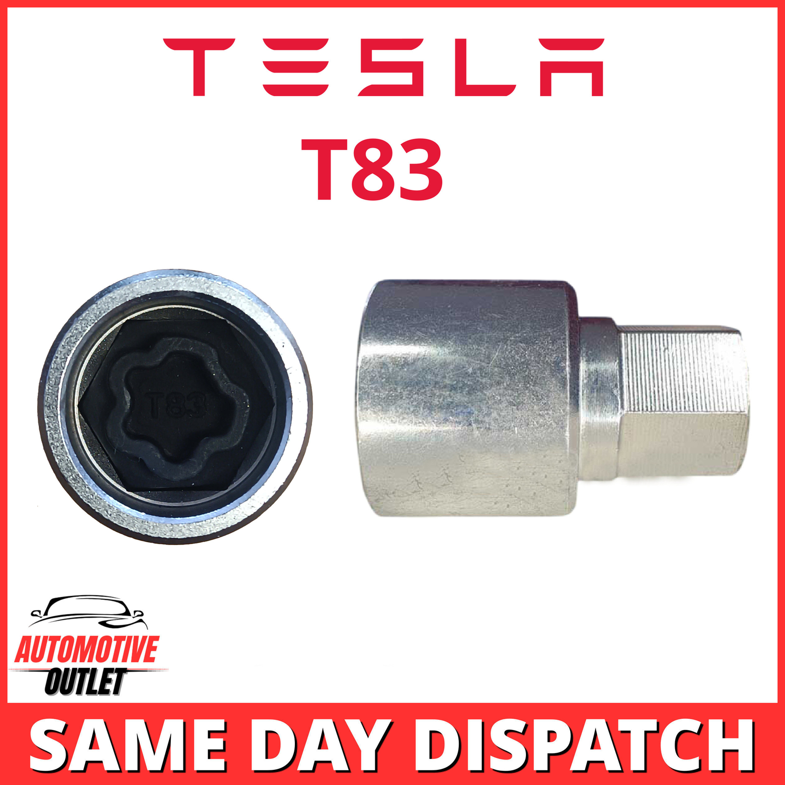T83 CAR MASTER WHEEL LOCK NUT KEY SECURITY BOLT SOCKET SCREW TOOL FOR TESLA