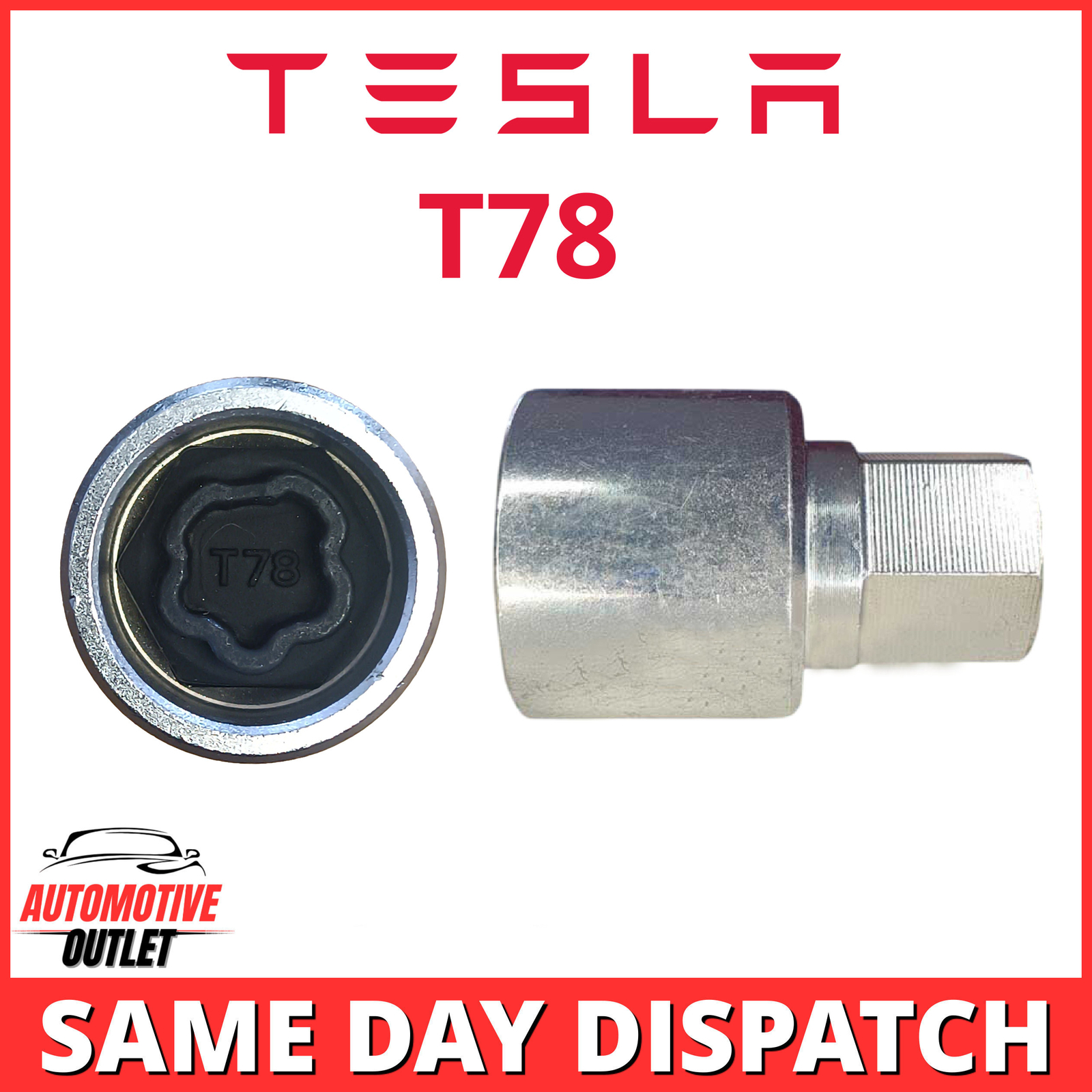 T78 CAR MASTER WHEEL LOCK NUT KEY SECURITY BOLT SOCKET SCREW TOOL FOR TESLA