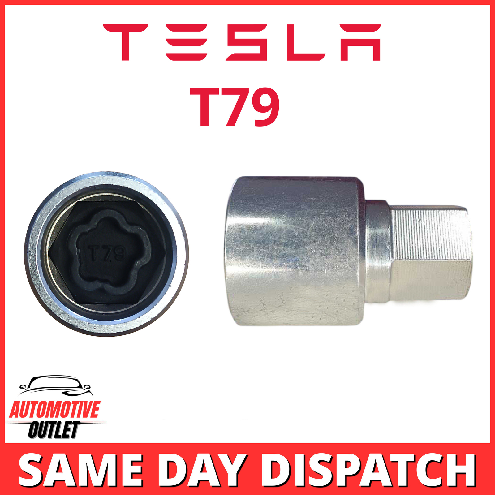 T79 CAR MASTER WHEEL LOCK NUT KEY SECURITY BOLT SOCKET SCREW TOOL FOR TESLA