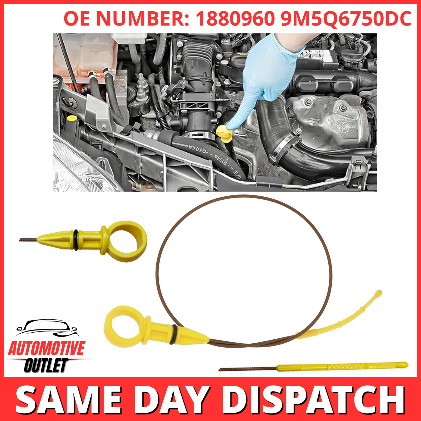 CAR ENGINE OIL DIPSTICK LEVEL INDICATOR TUBE 1880960 FOR FORD 2.0 DURATORQ DOHC