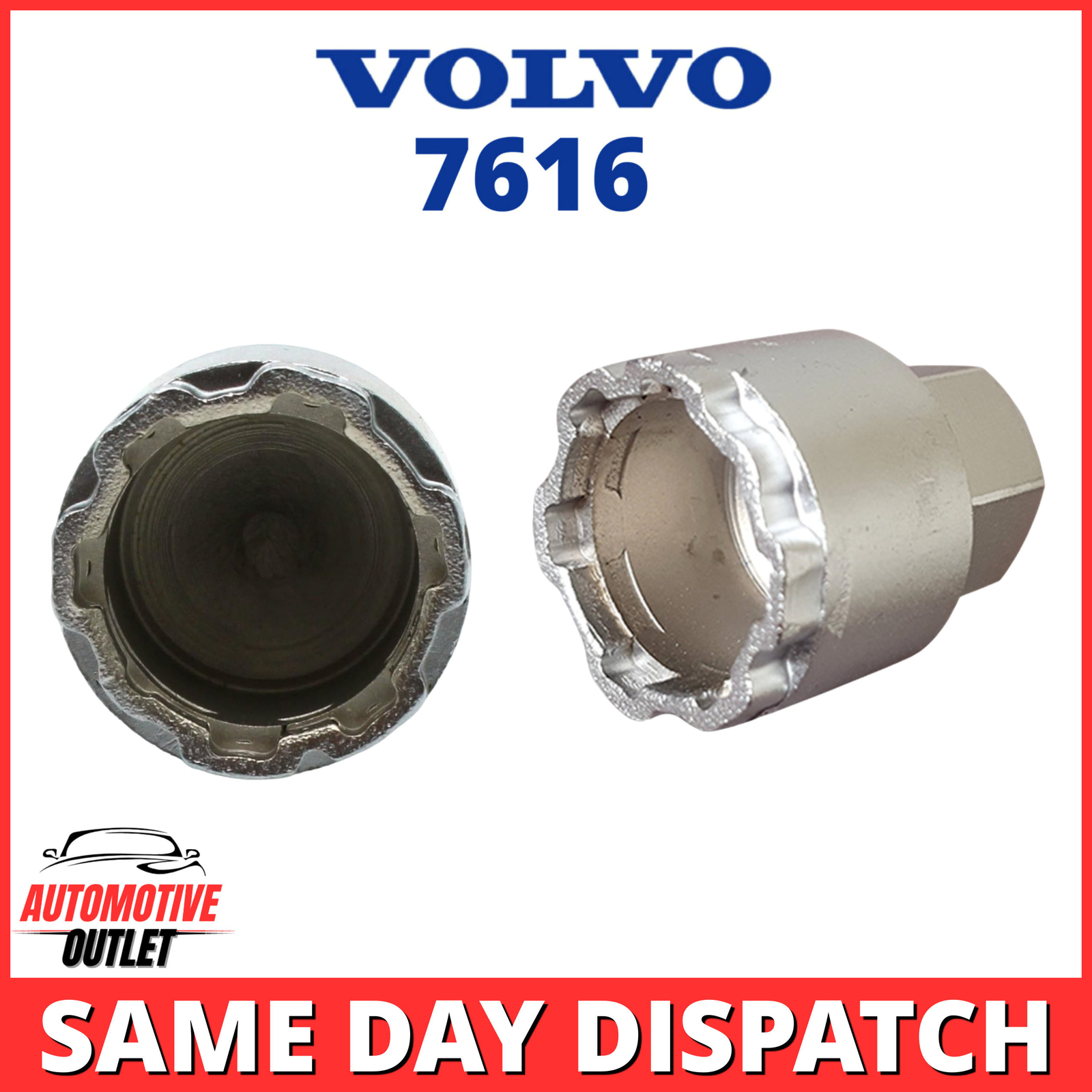 SECURITY MASTER LOCKING WHEEL NUT KEY CODE 7616 LWNK BOLT LUGNUT XC60 FOR VOLVO