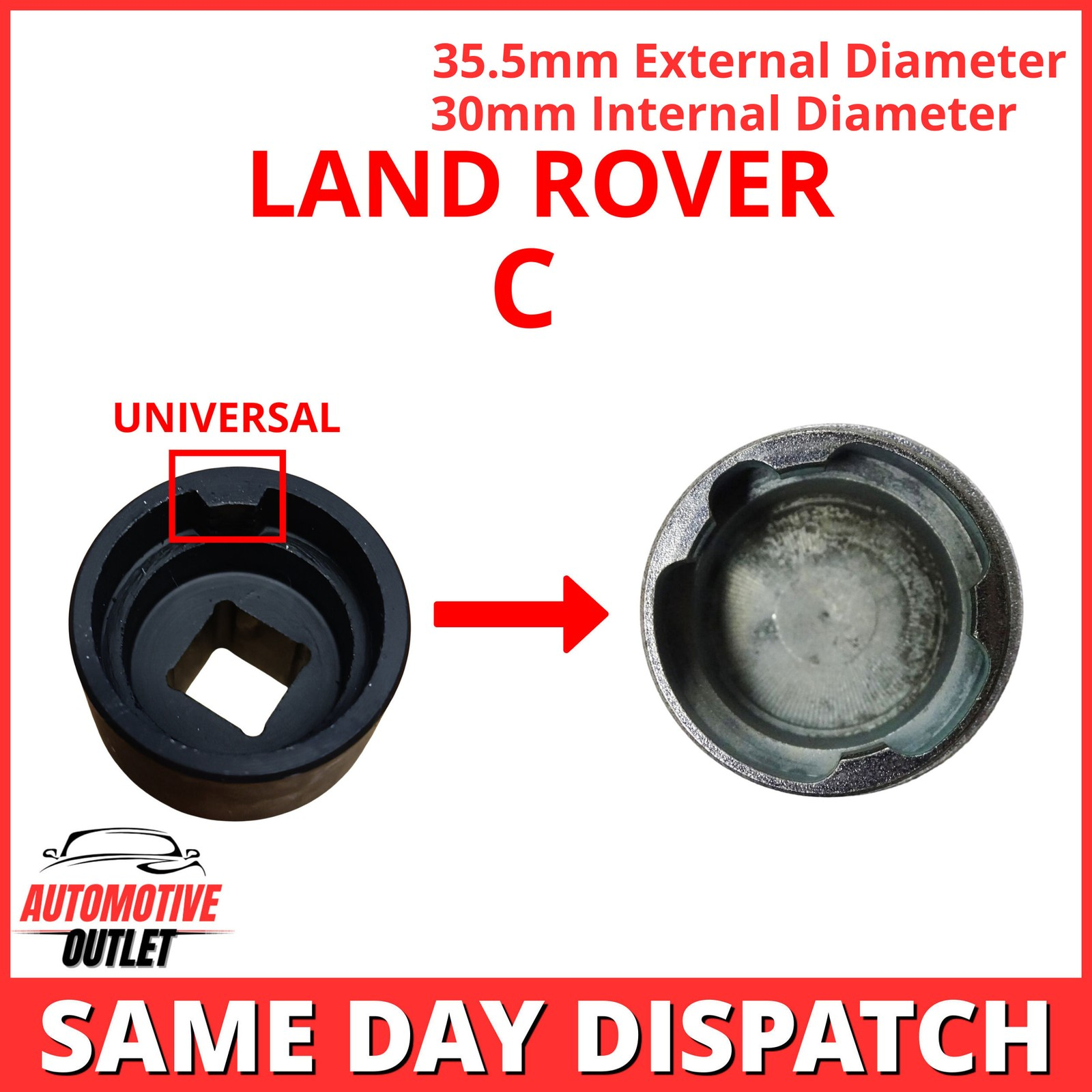 DISCOVERY 3/4 LOCKING WHEEL NUT BOLT KEY C FOR LAND ROVER RANGE ROVER KBM500040