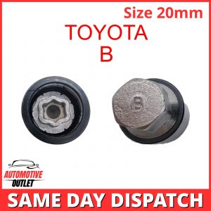 MASTER LOCKING WHEEL SECURITY KEY 20mm BOLT SOCKET REMOVER LETTER B FOR TOYOTA