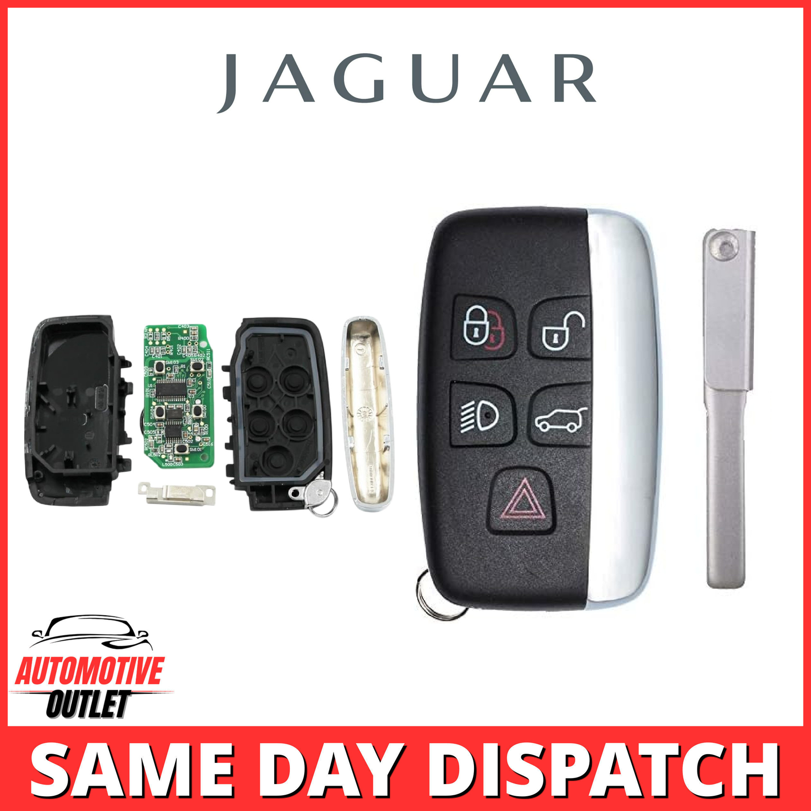 5 BUTTON SMART KEYLESS PROX REMOTE KEY FOB FOR JAGUAR F-PACE F-TYPE XE XF XJ