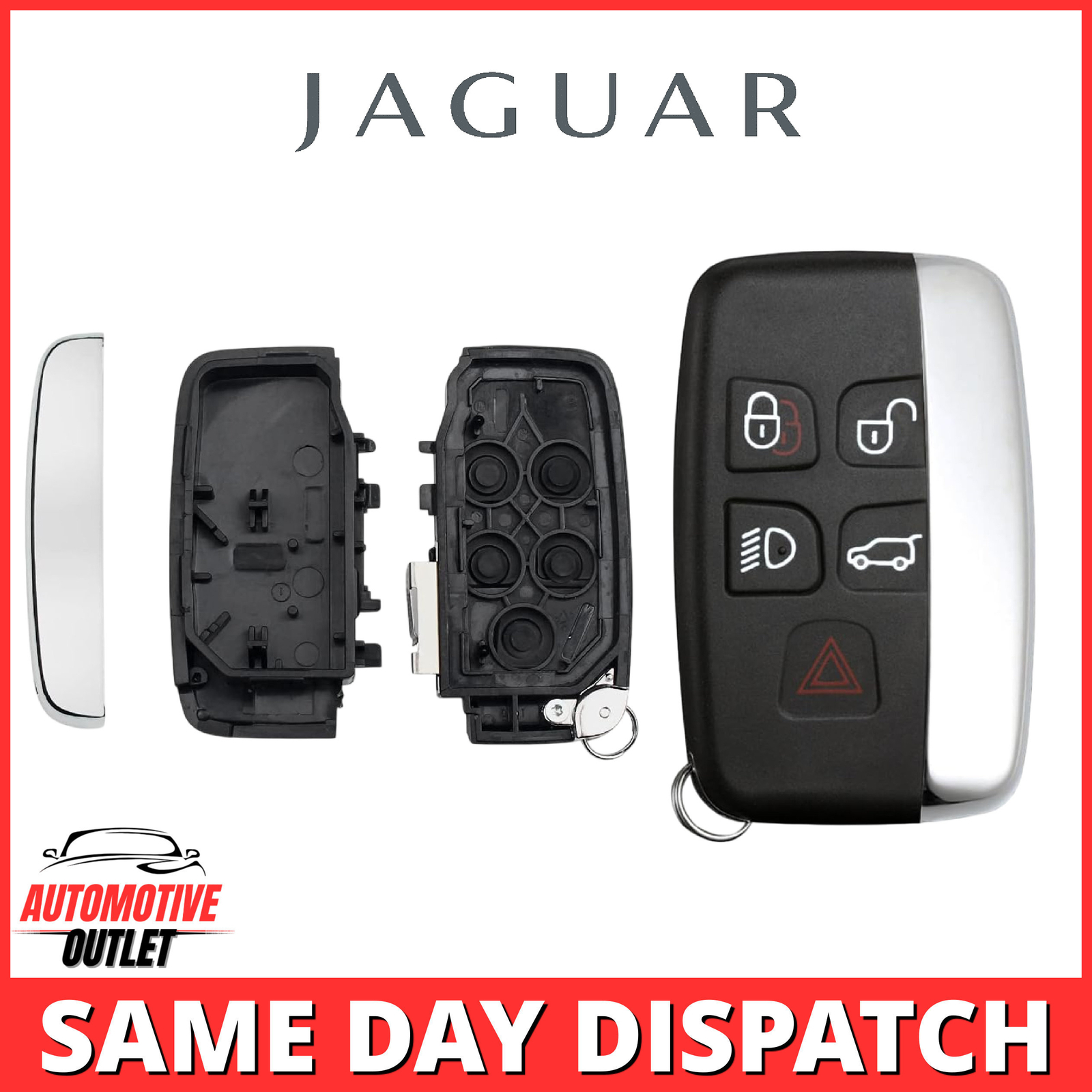 5 BUTTON REMOTE SMART PROXIMITY KEY FOB CASE FOR JAGUAR F-PACE F-TYPE XE XF XJ