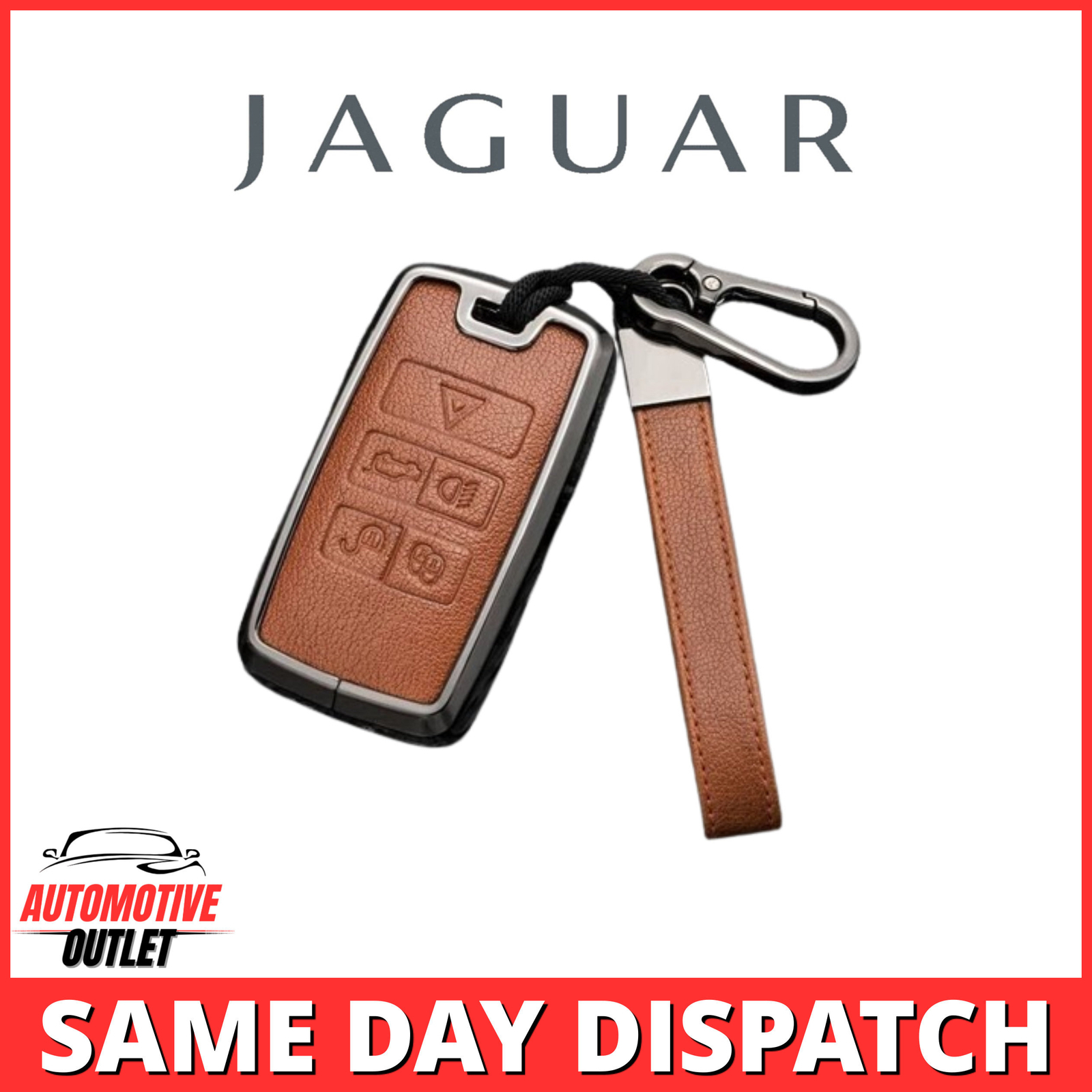 REMOTE KEY COVER CASE FOB BROWN FOR JAGUAR LANDROVER E-PACE F-PACE XE CF XK X