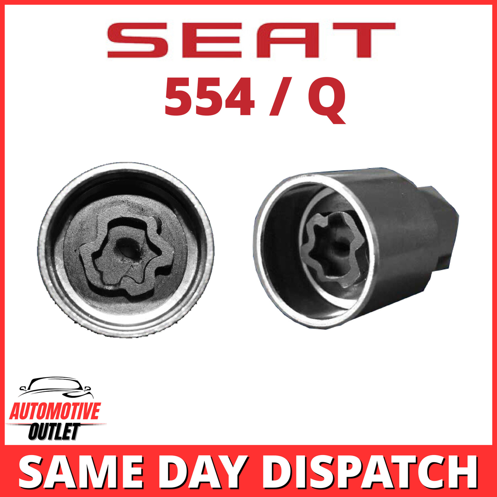 554 / Q MASTER LOCKING 17mm WHEEL SECURITY NUT KEY BOLT SOCKET REMOVER FOR SEAT