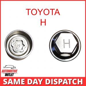 MASTER LOCKING WHEEL SECURITY KEY 20mm BOLT SOCKET REMOVER LETTER H FOR TOYOTA