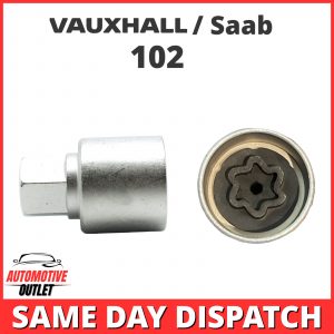 MASTER LOCKING WHEEL SECURITY NUT BOLT REMOVER KEY 102FER 1704 FOR VAUXHALL SAAB