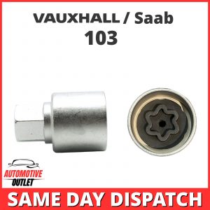 MASTER LOCKING WHEEL SECURITY NUT BOLT REMOVER KEY 103 FER1706 FOR VAUXHALL SAAB