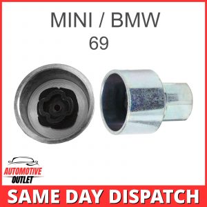 LOCKING WHEEL NUT MASTER BOLT SECURITY KEY NUMBER 69, 17mm SOCKET FOR MINI
