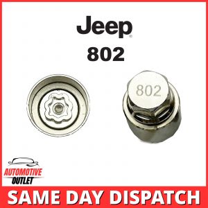 MASTER LOCKING WHEEL SECURITY NUT KEY BOLT SOCKET REMOVER NUMBER 802 FOR JEEP