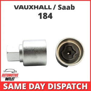 MASTER LOCKING WHEEL SECURITY NUT BOLT REMOVER KEY SOCKET 184D FOR VAUXHALL SAAB